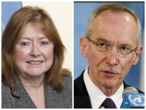 Susana Malcora and her successor Edmund Mulet