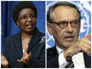 Asha Rose Migiro and the man Ban Ki-moon appinted as her successor, Jan Eliasson